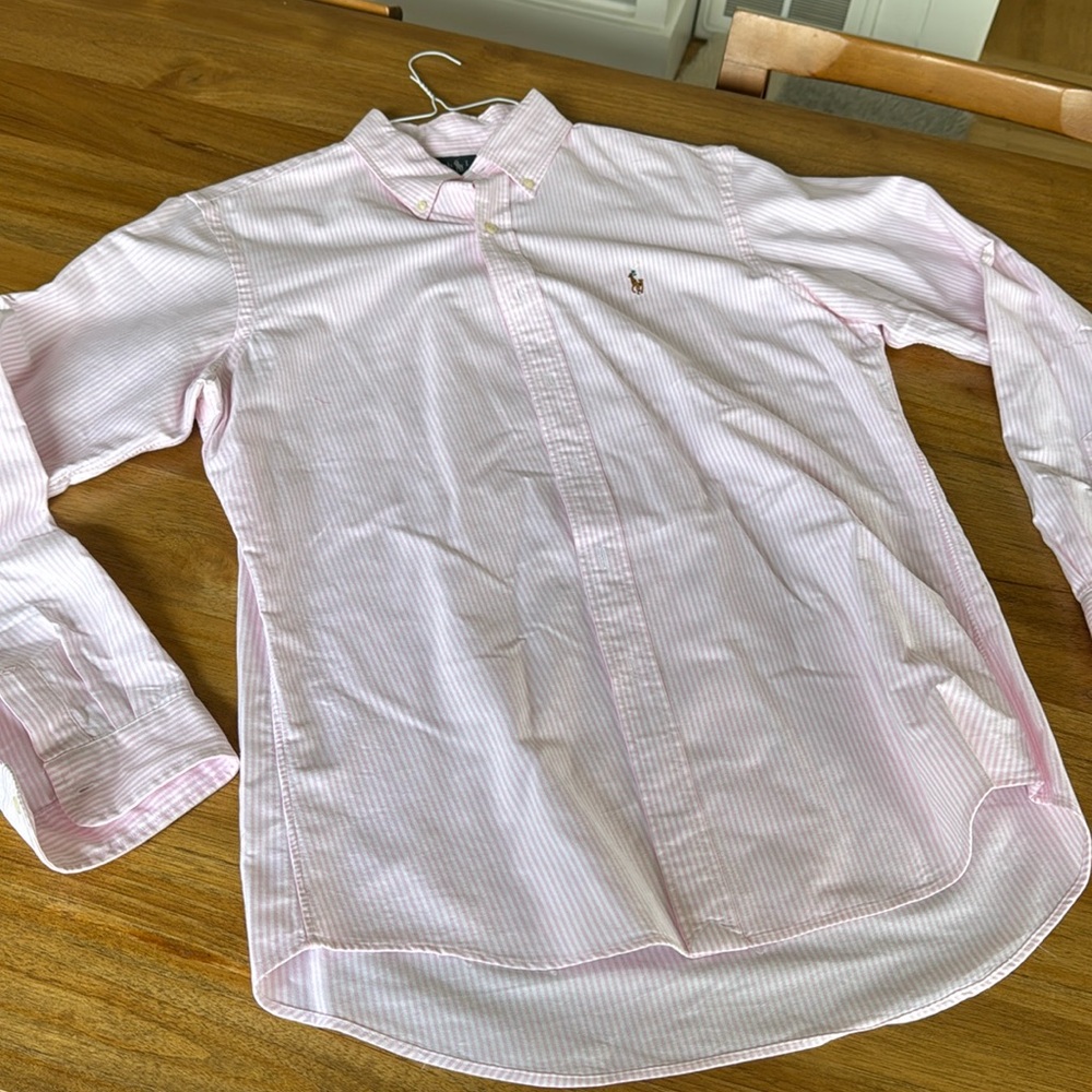 Pink Striped Ralph Lauren Button Up